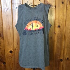 Chasing sunsets tank top no size fits like a large-XL western tank top g…
